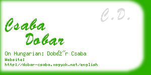 csaba dobar business card